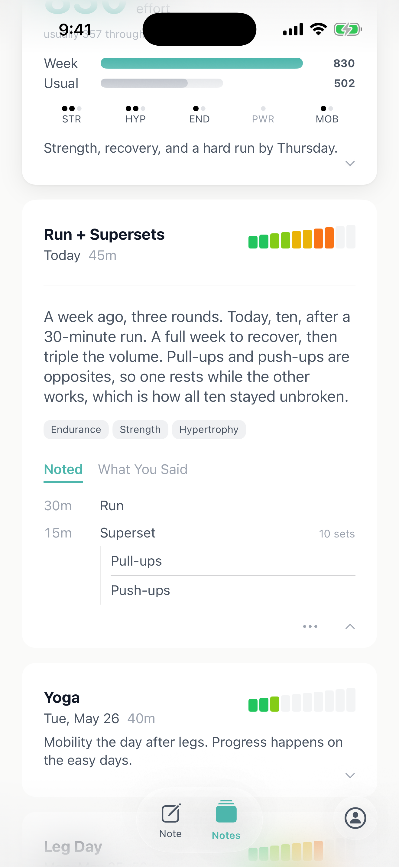 Activity insight and structured breakdown
